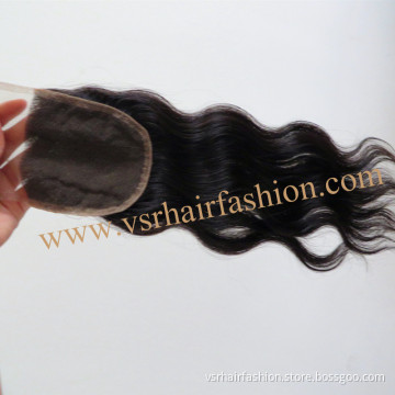 Swiss Lace and French Lace Virgin Human Hair Lace Closure
